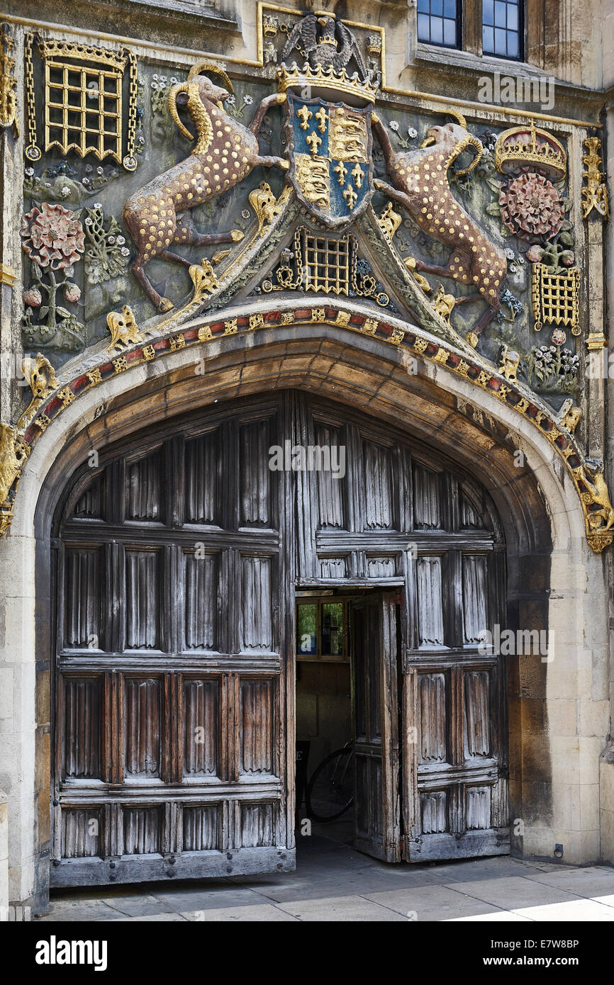 front entrance to St John's College Cambridge Stock Photo