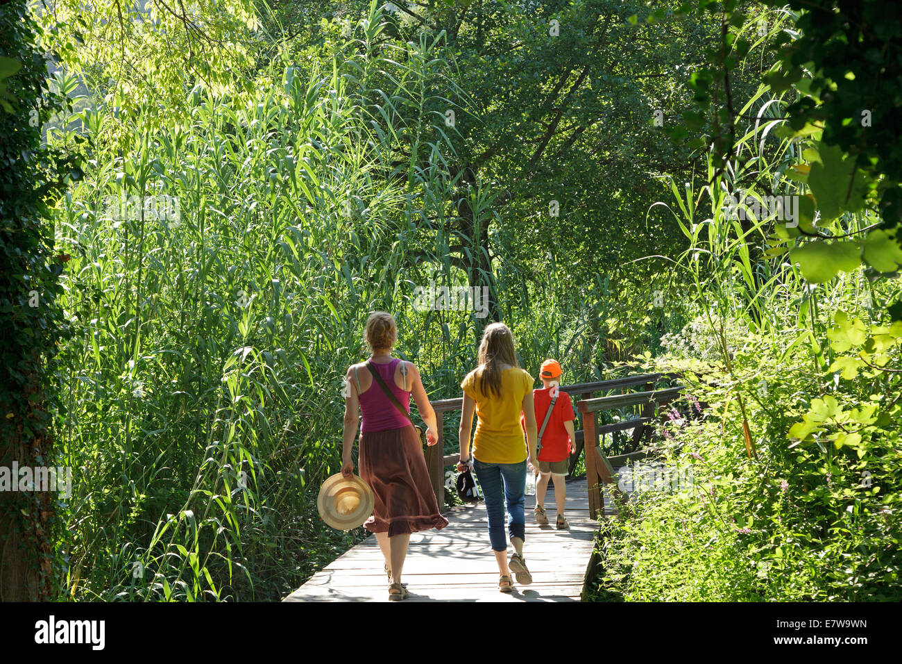 walking through Krka National Park, Dalmatia, Croatia Stock Photo