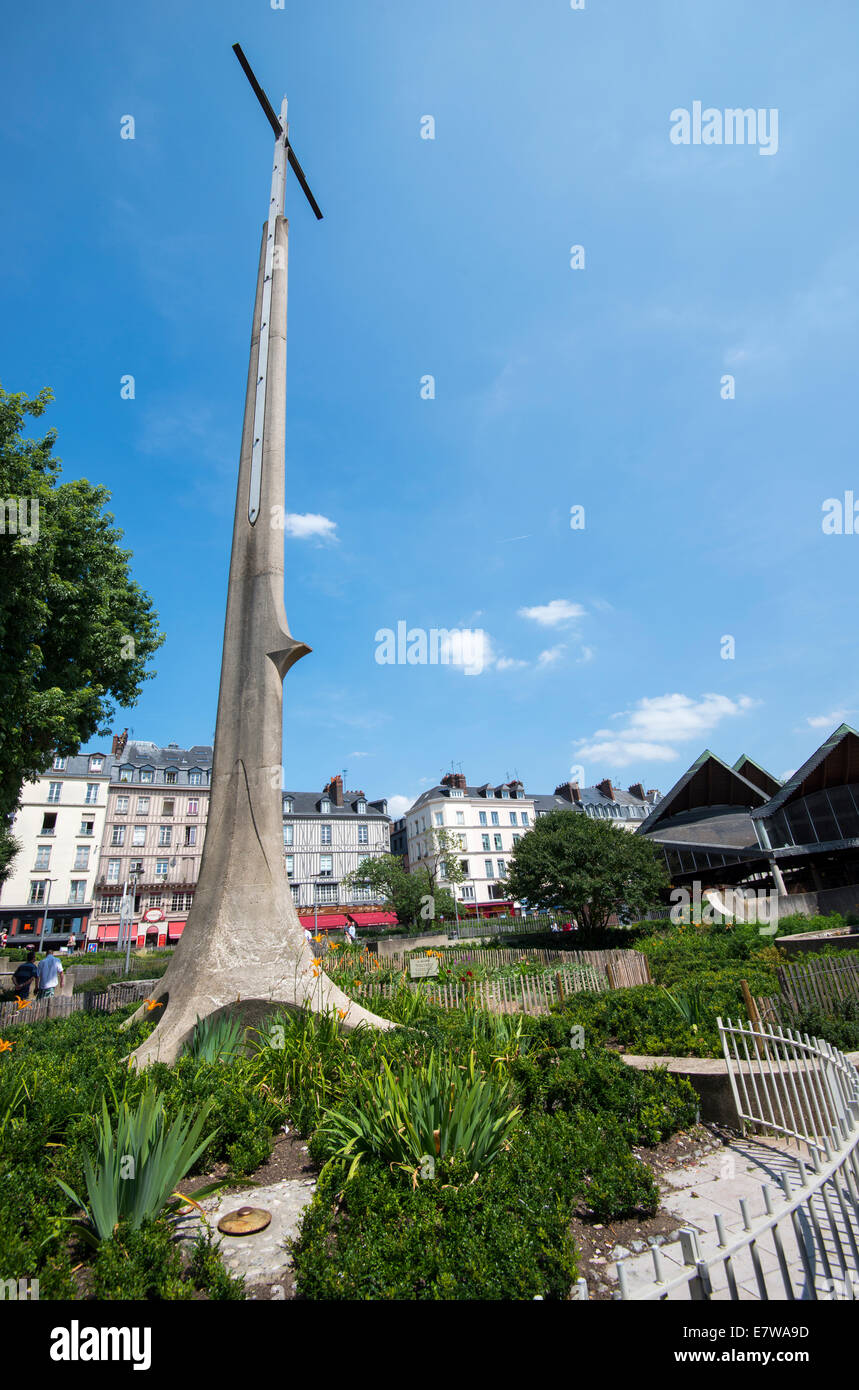 The historic market square in Rouen, France Europe Stock Photo - Alamy