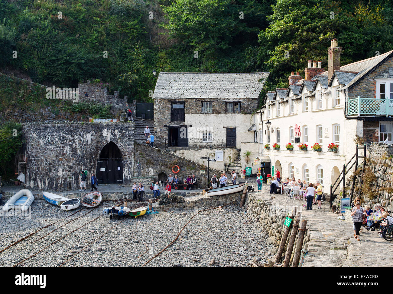 The harbour at Clovelly in Devon, UK Stock Photo Alamy