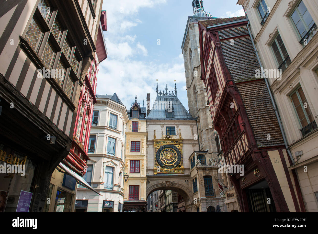 Historic timber framed buildings in Rouen, France Europe Stock Photo
