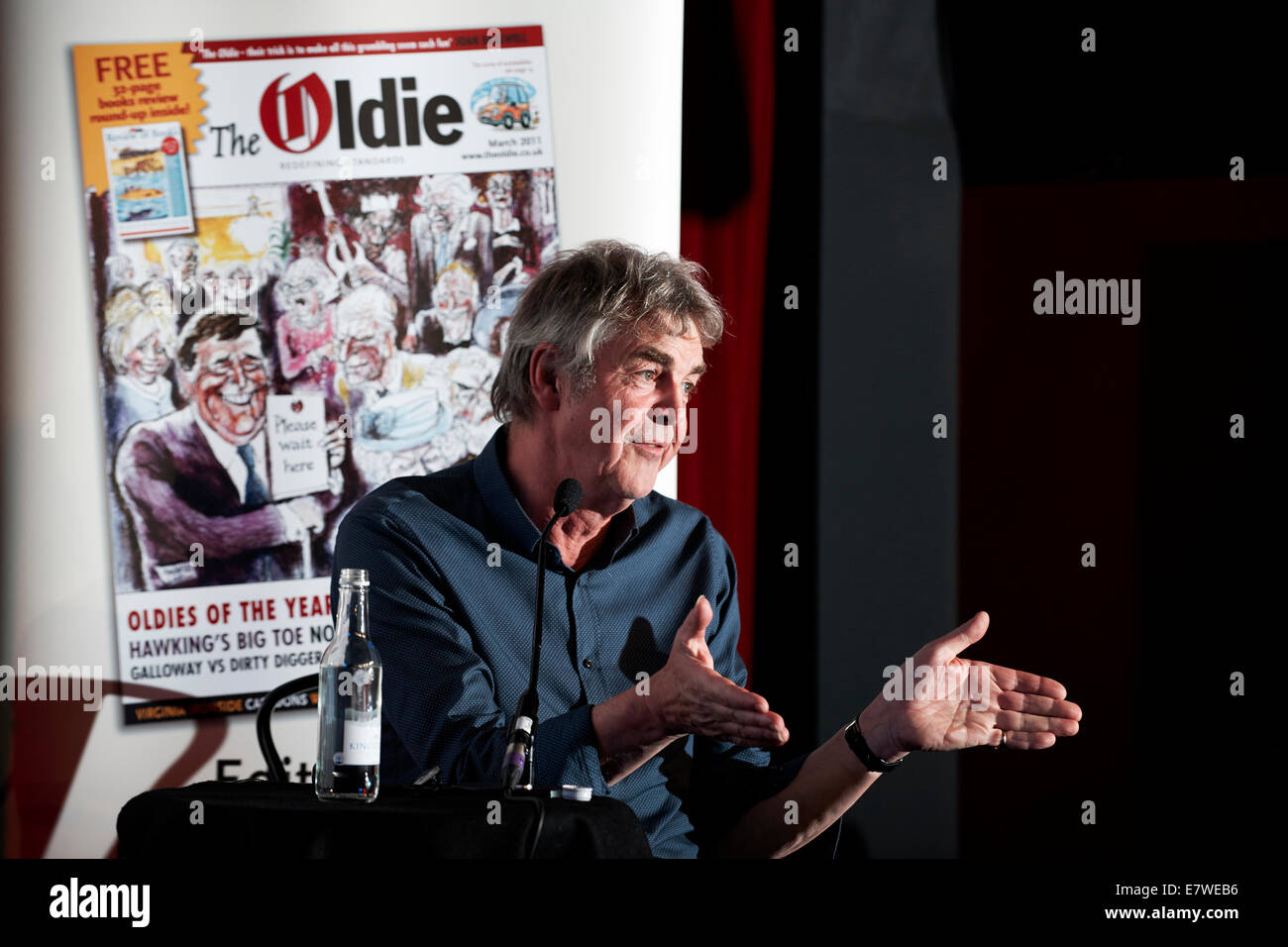 Mark Ellen talks to David Hepworth at the Soho Literary Festival 2014 Stock Photo