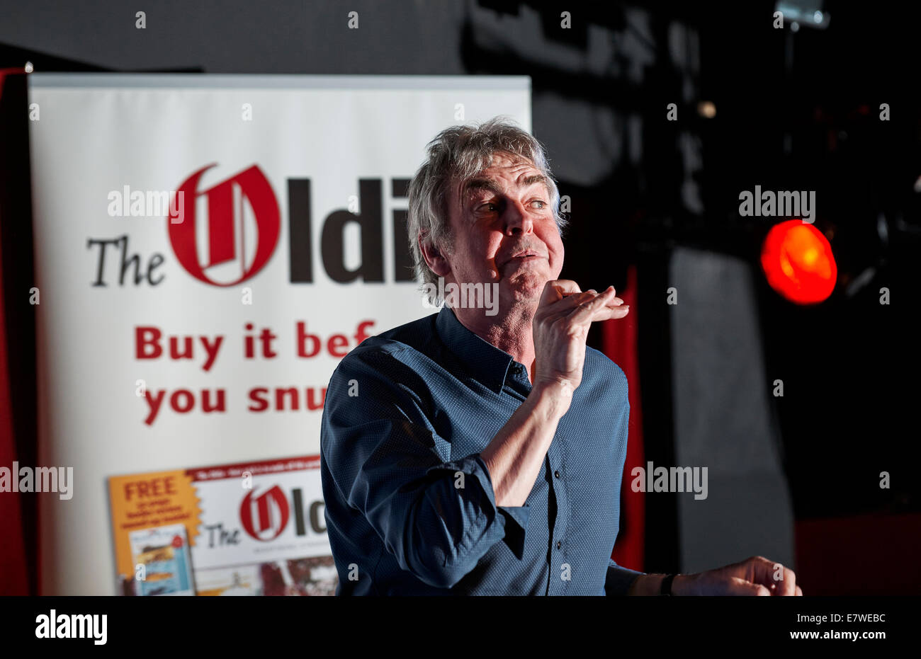 Mark Ellen talks to David Hepworth at the Soho Literary Festival 2014 Stock Photo