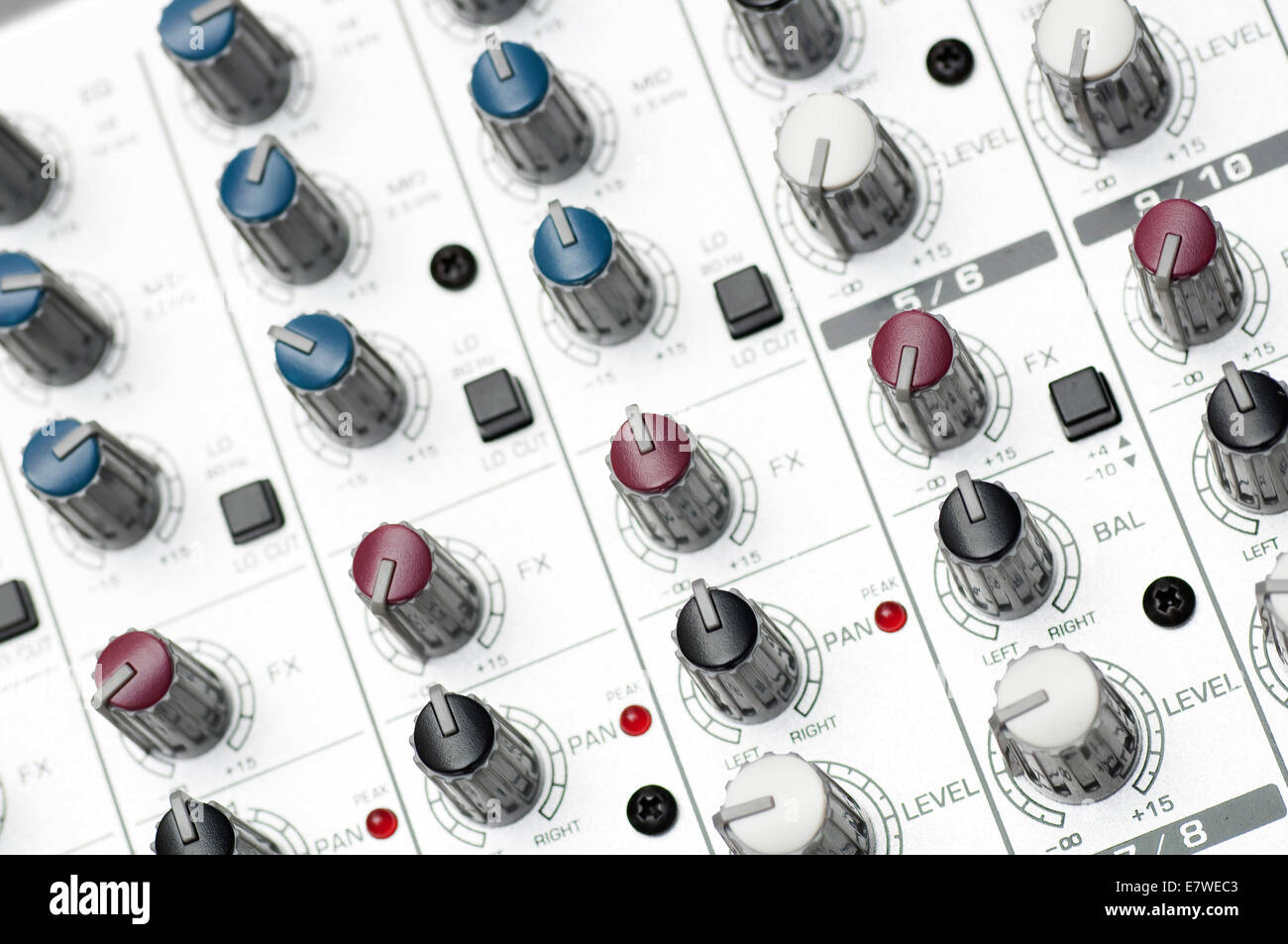 Close up shot of a sound mixer Stock Photo - Alamy