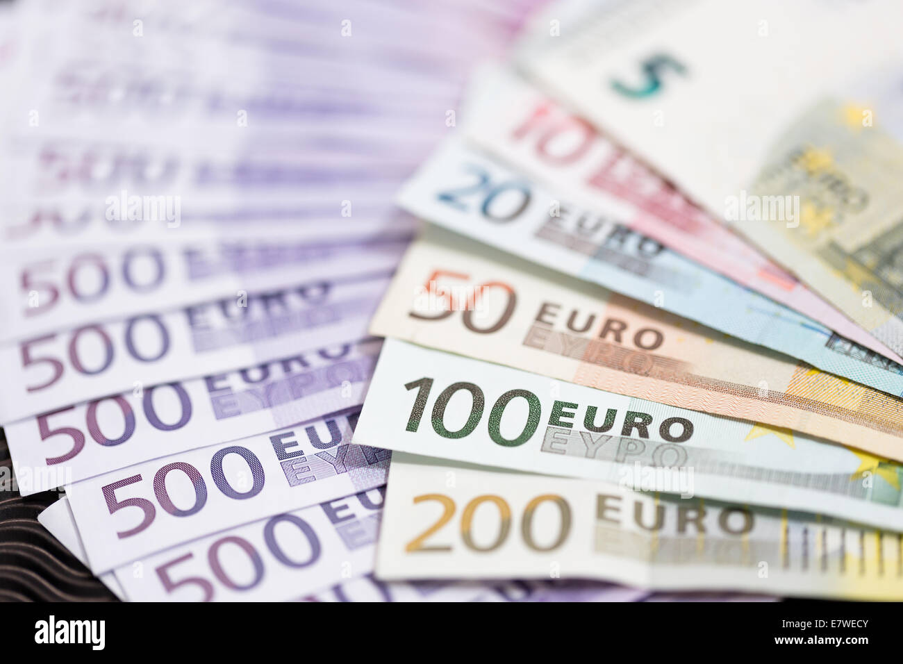 EUR money, banknotes Stock Photo