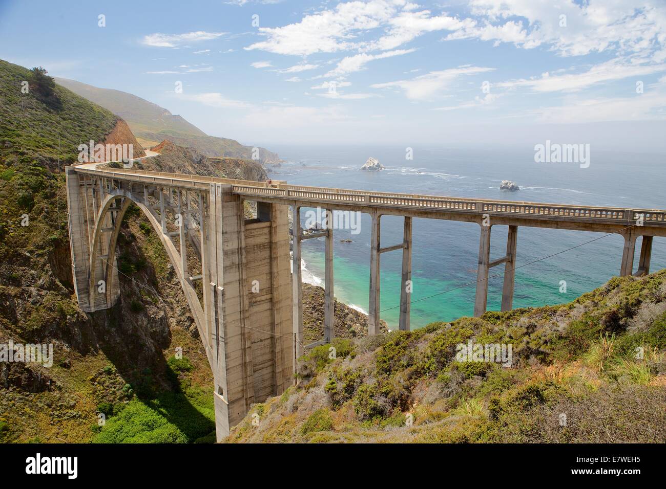 Bixby Canyon Bridge in Big Sur, California Stock Photo