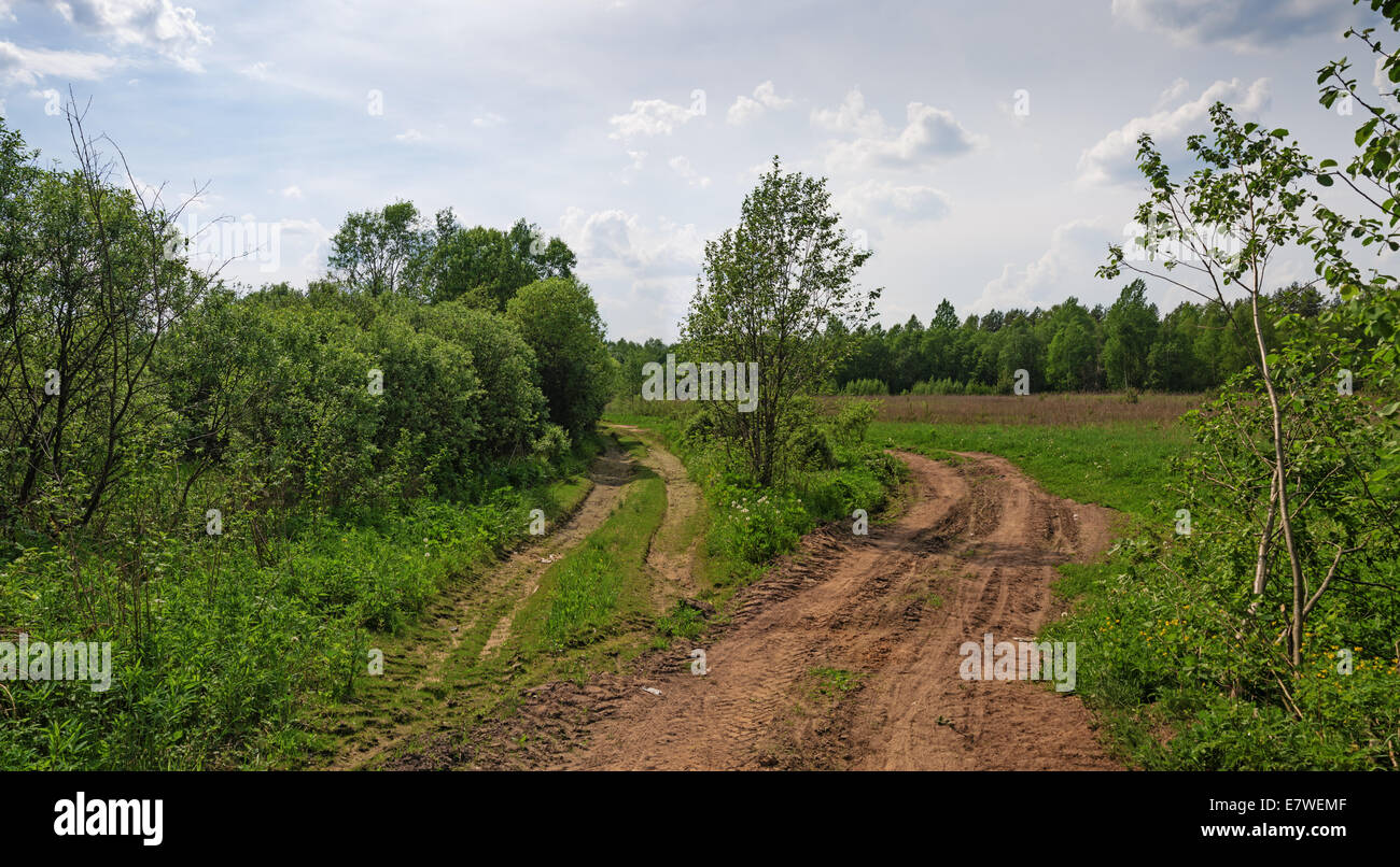Sand road near village Stock Photo - Alamy