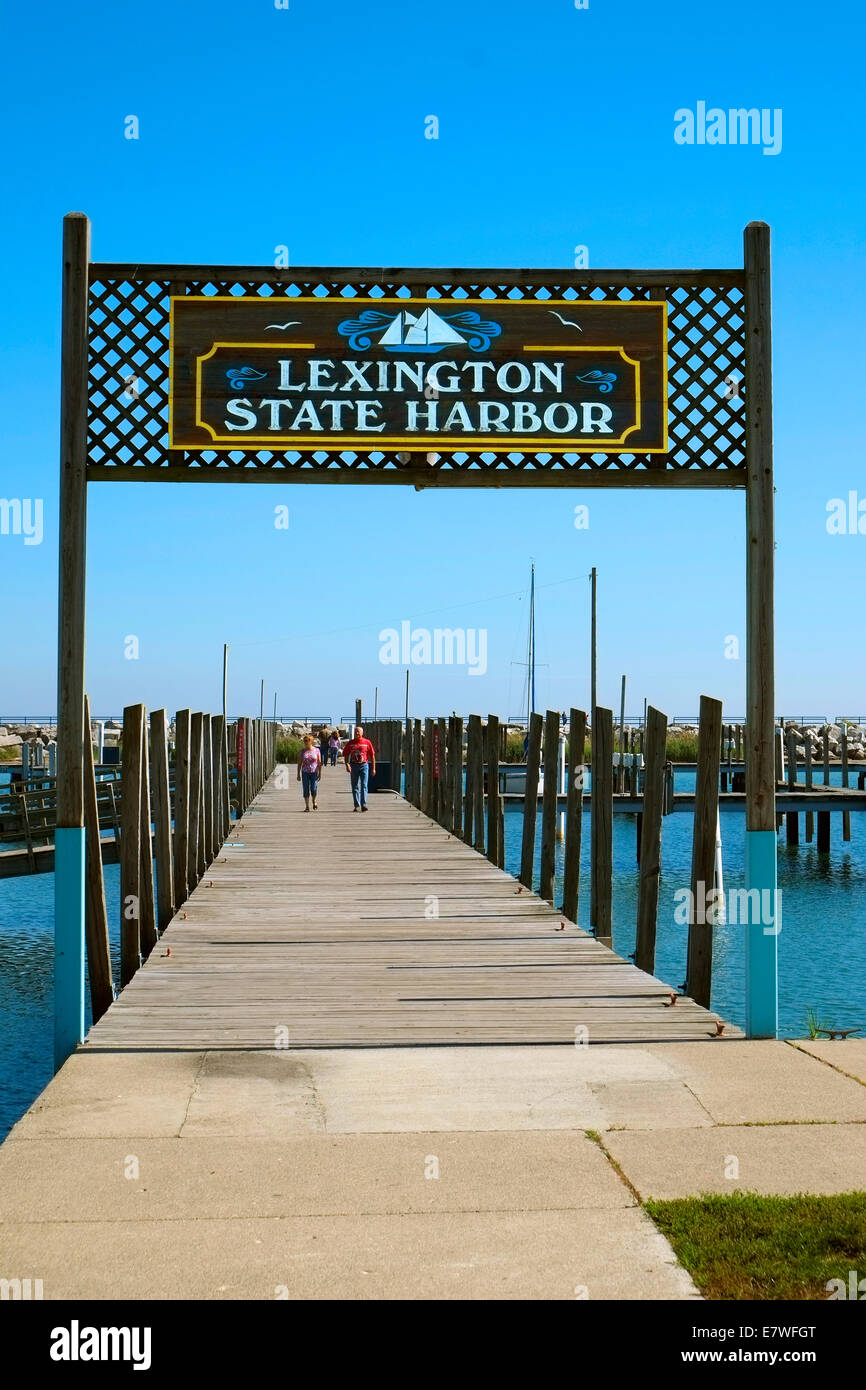 Lexington State Harbor Lexington Michigan MI Stock Photo