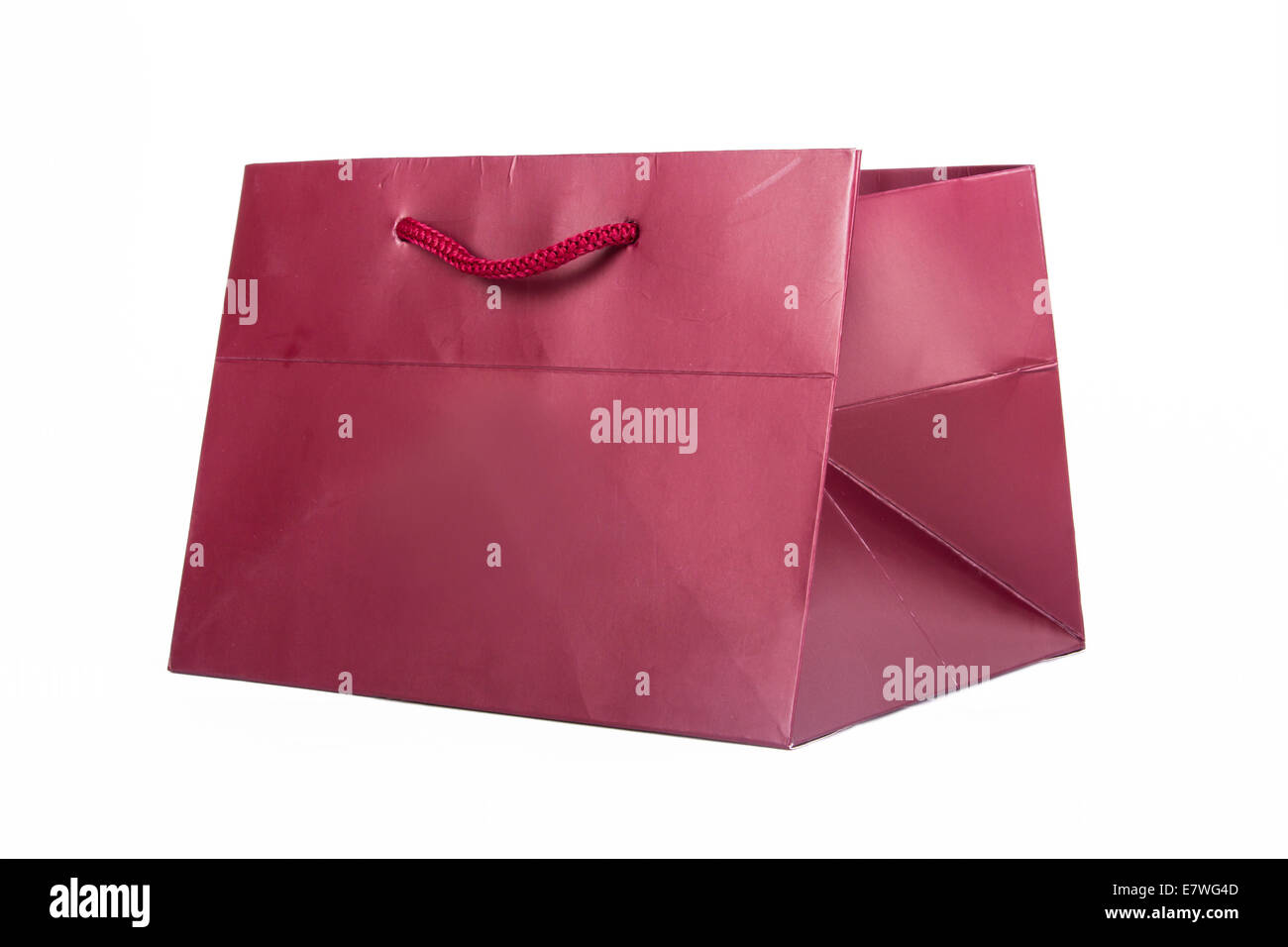 Shopping bag with handle, isolated on white background Stock Photo - Alamy