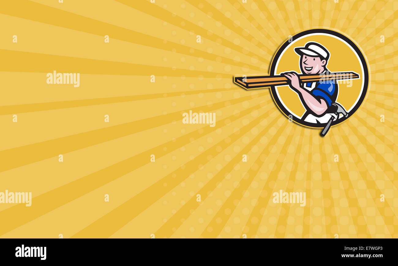 Carpenter carrying timber cartoon hi-res stock photography and images ...