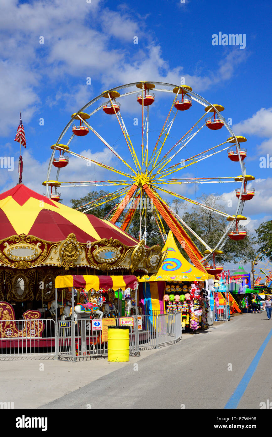 Ferris Wheel Florida State Fair Tampa FL Stock Photo