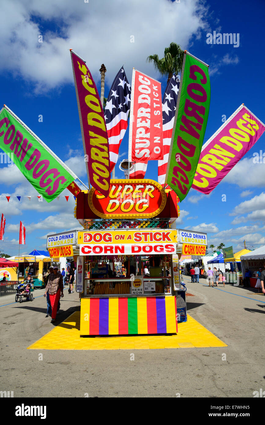 Food consession stand Florida State Fair Tampa FL Stock Photo Alamy