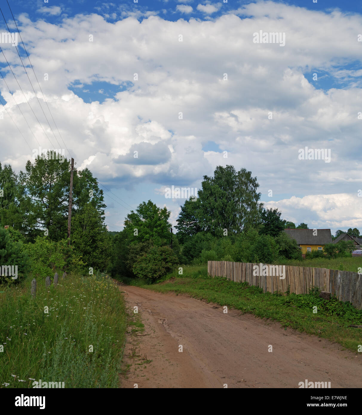 Sand road in village Stock Photo - Alamy