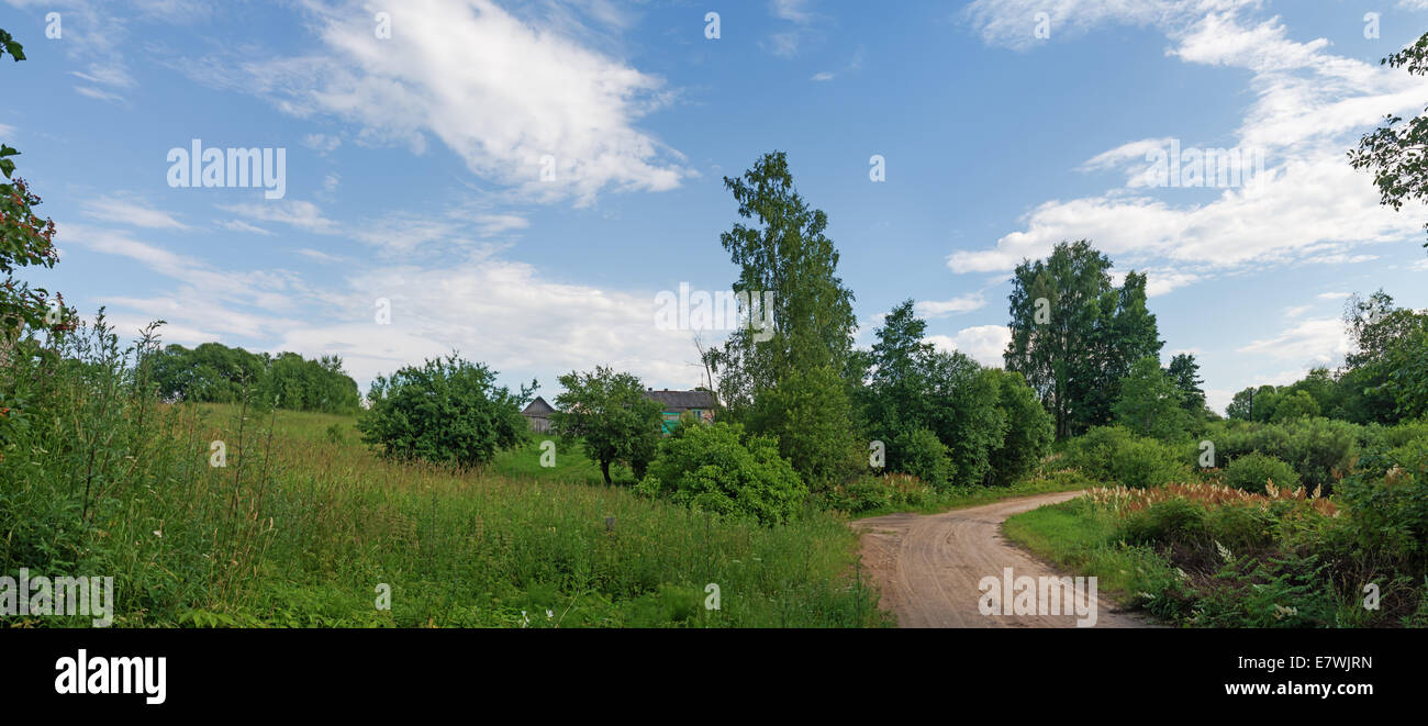 Sand road in village Stock Photo - Alamy