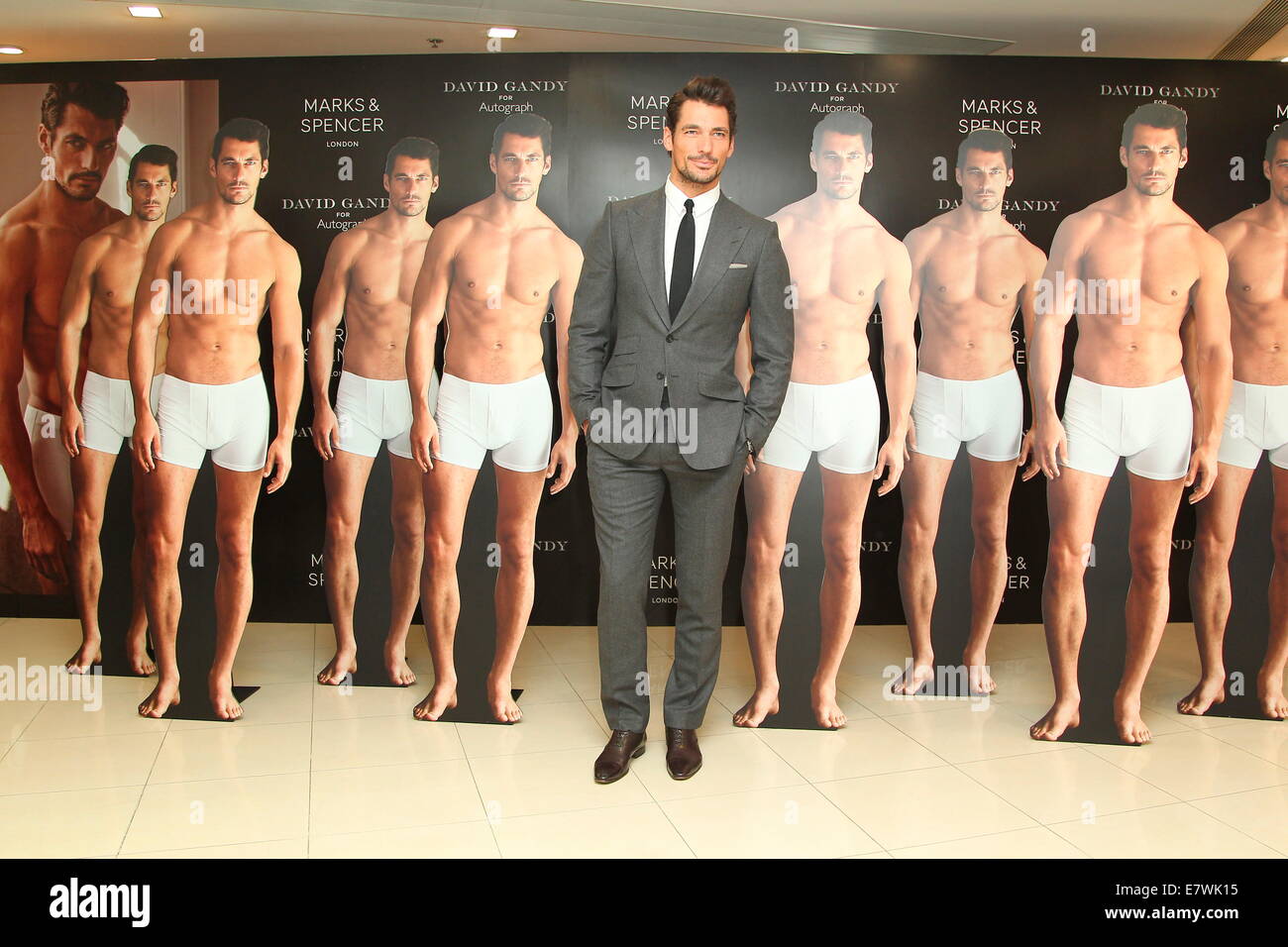 Super model David Gandy attends the fans meeting conference at Marks & Spencer in Hongkong, China on 23th September, 2014. Stock Photo