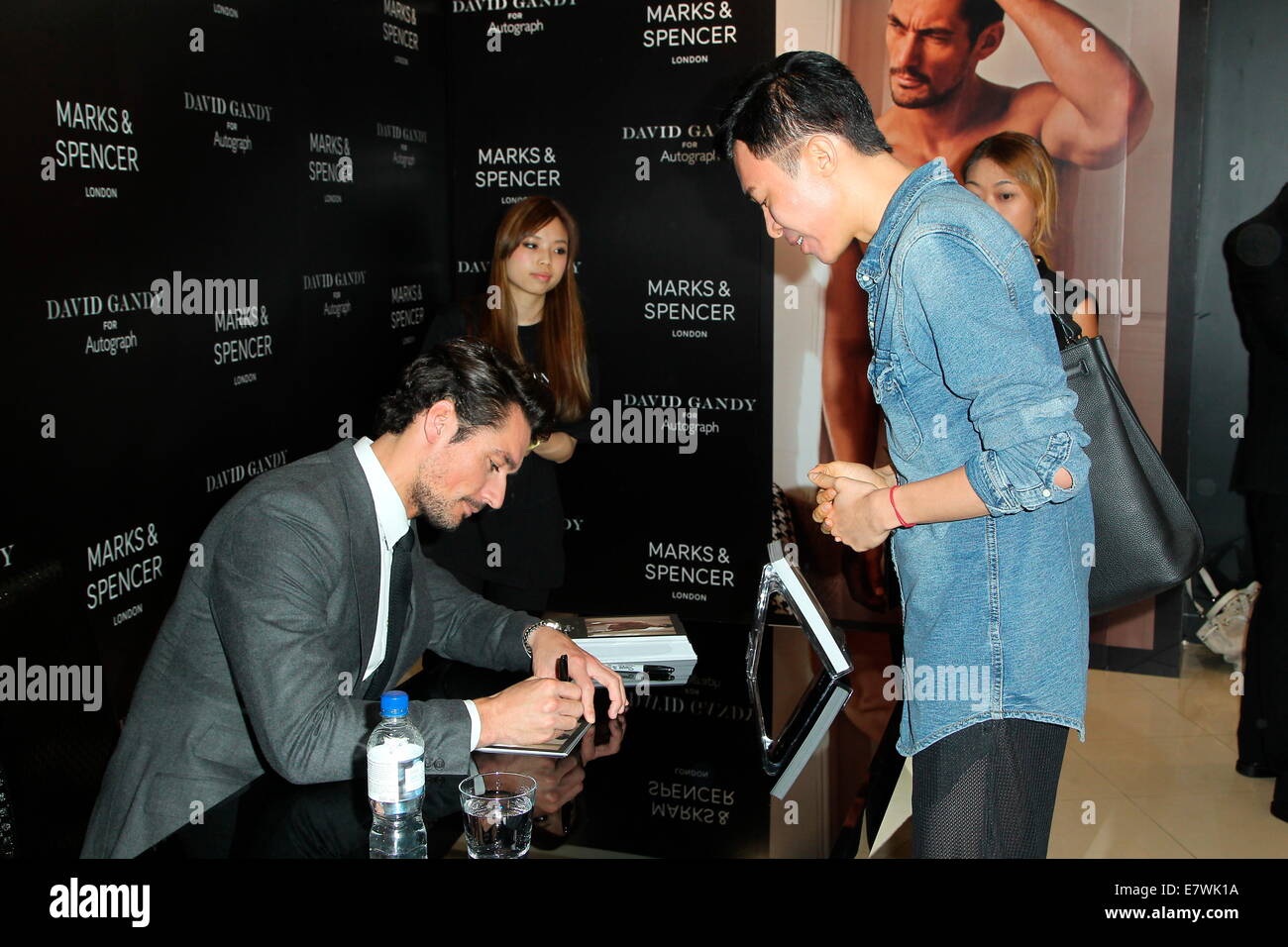Super model David Gandy attends the fans meeting conference at Marks & Spencer in Hongkong, China on 23th September, 2014. Stock Photo