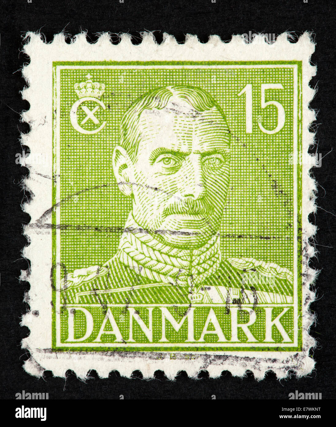Danish postage stamp Stock Photo