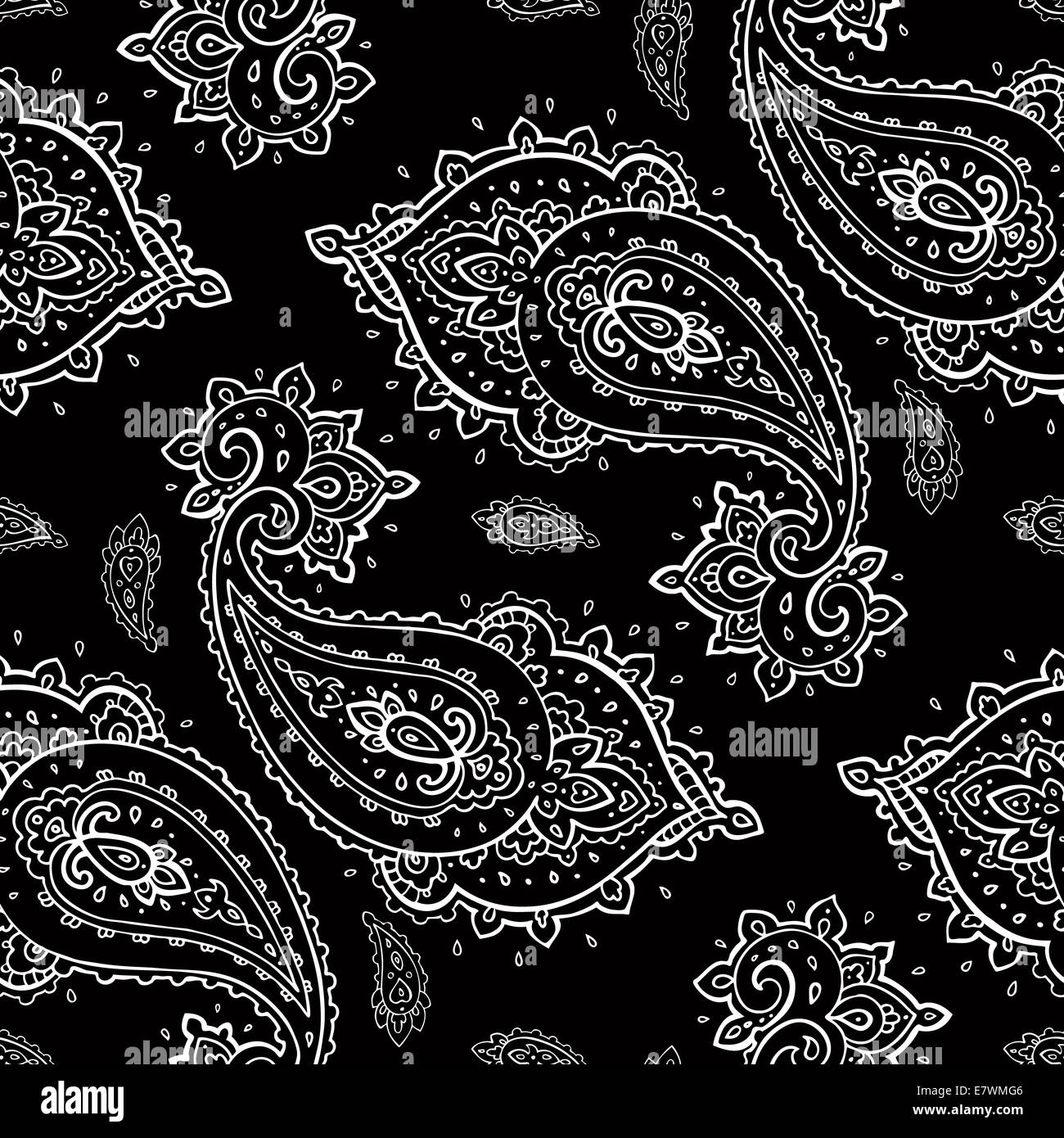 Seamless Paisley pattern. Stock Photo