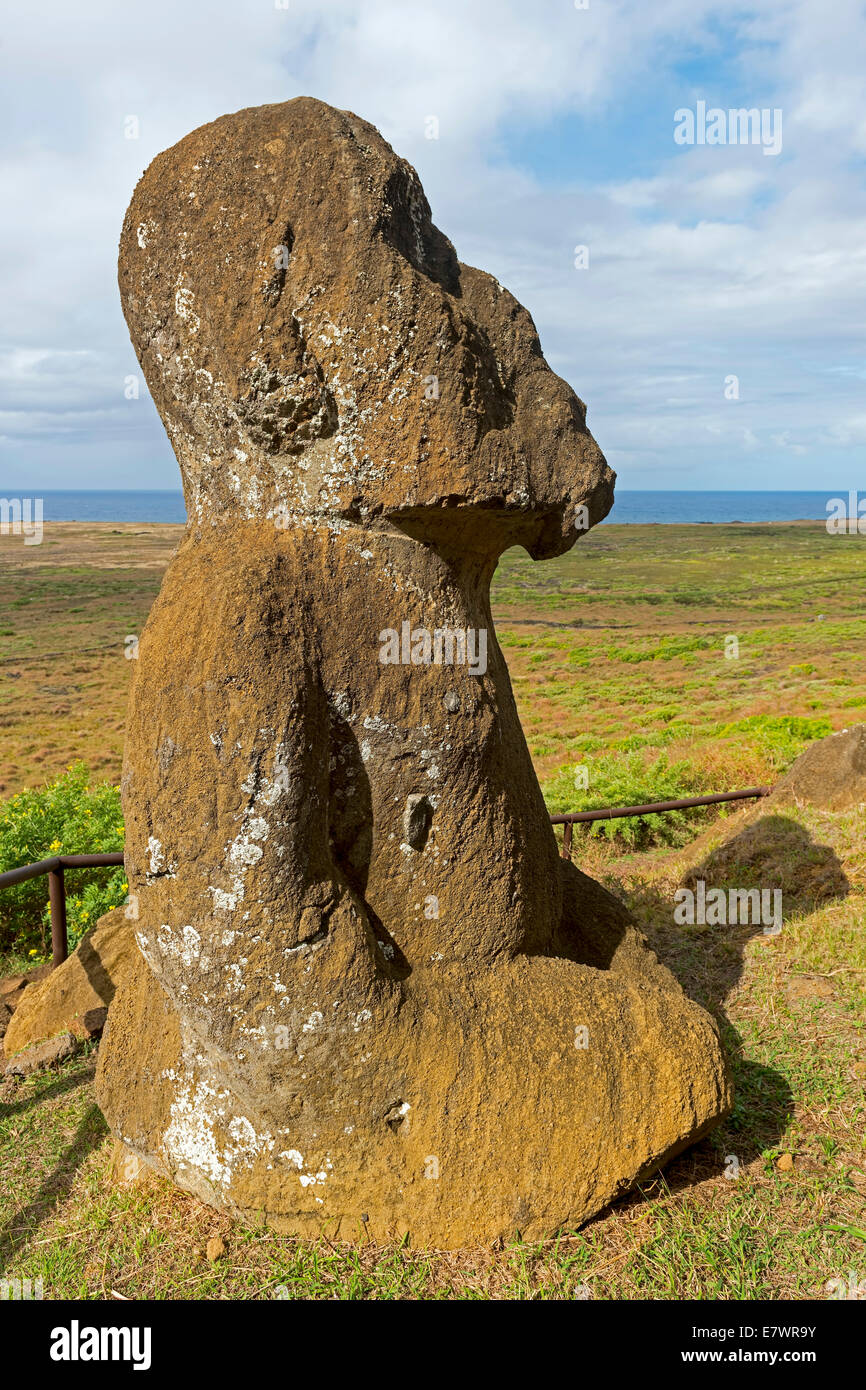 Stone sculpture, Easter Island, Chile Stock Photo Alamy
