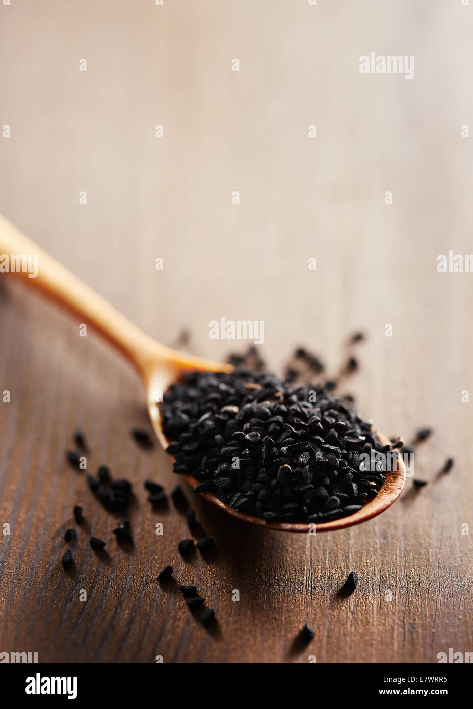 Fennel flower spice on wooden spoon Stock Photo Alamy