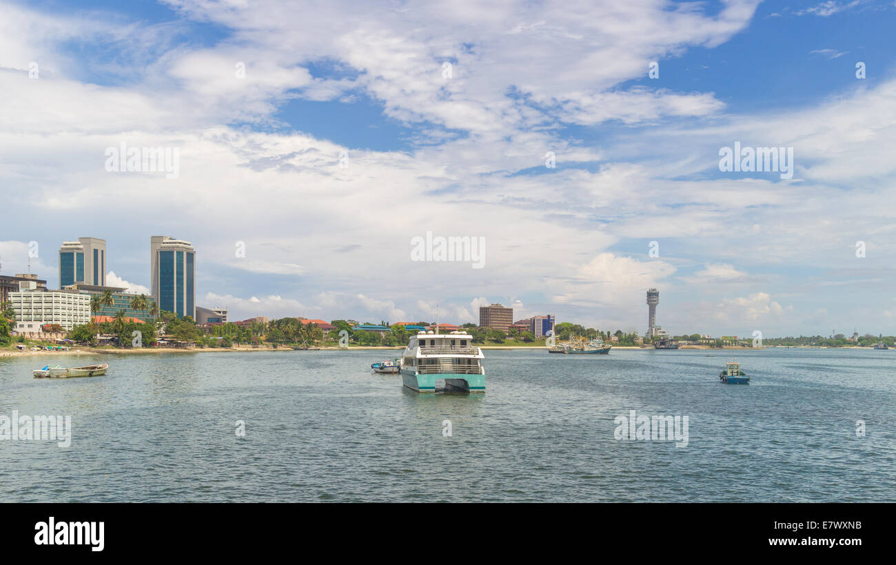 The shores of the Indian Ocean in Dar es Salaam, Tanzania Stock Photo