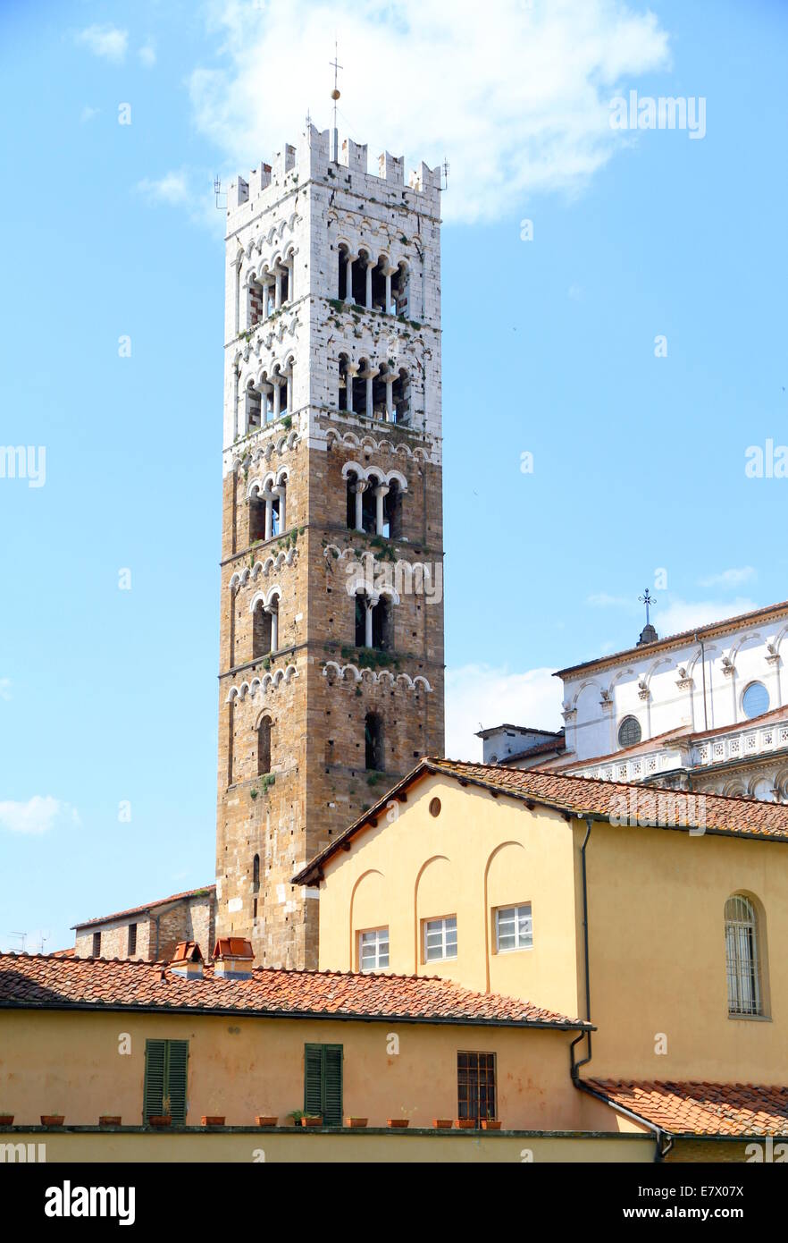 San Martino cathedral tower in Lucca, Italy Stock Photo