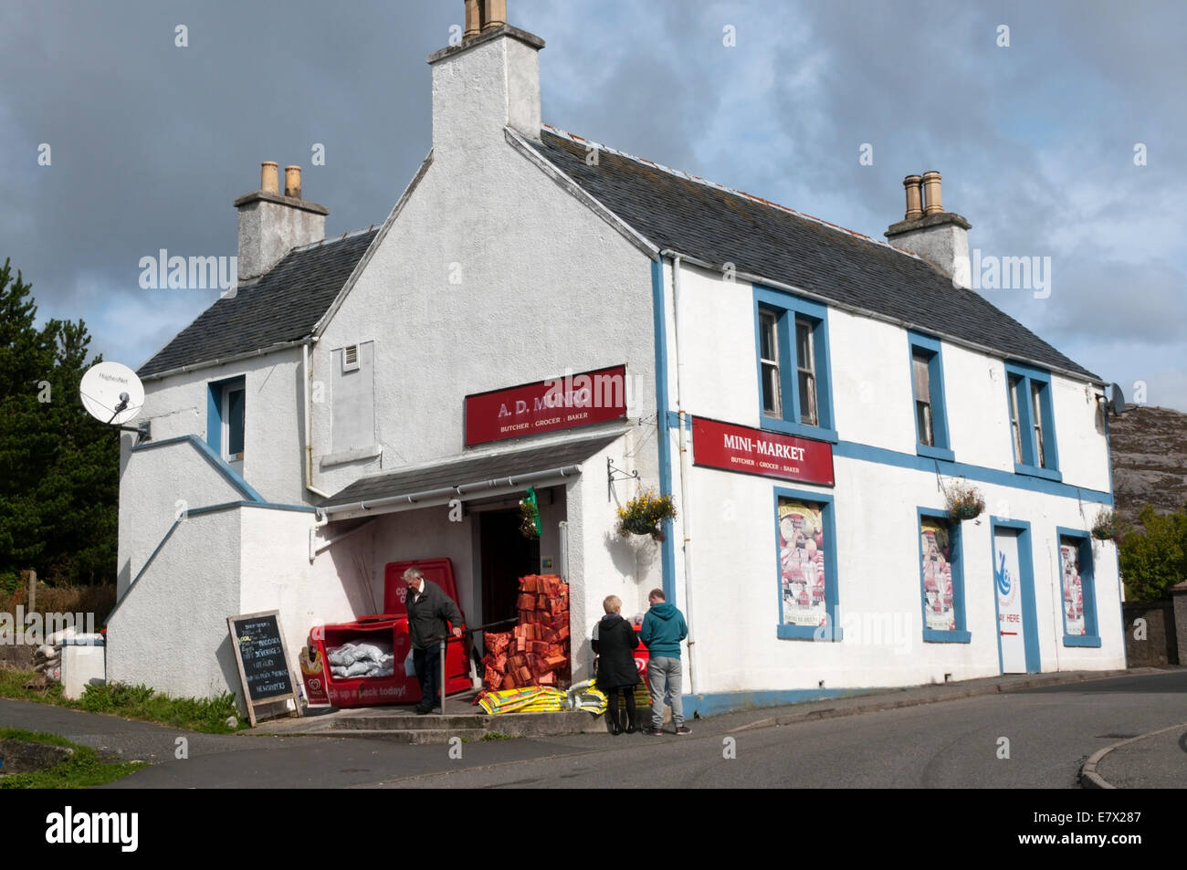 Village shop in Tarbert on the Isle of Harris in the Outer Hebrides. Stock Photo