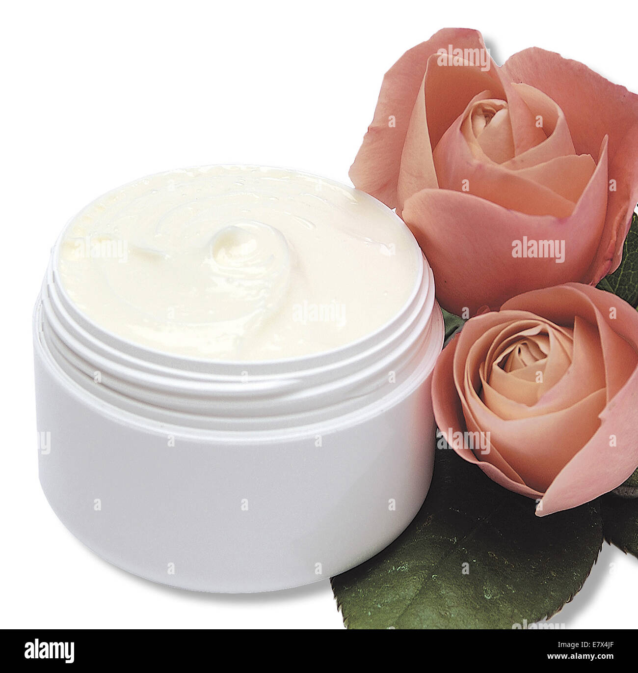 Cosmetic rose cream Stock Photo