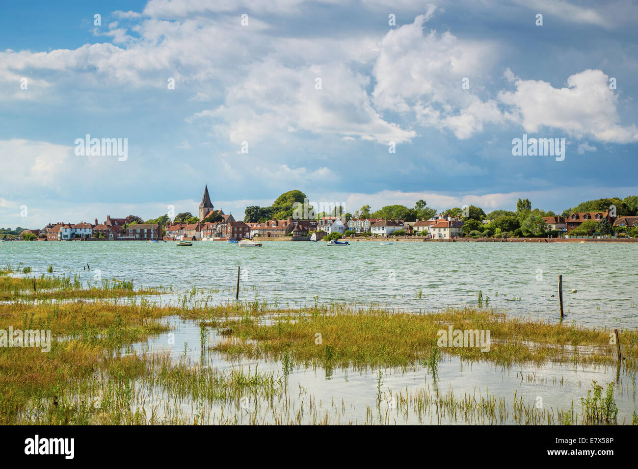 Bosham Harbour, west Sussex, at high tide. Stock Photo