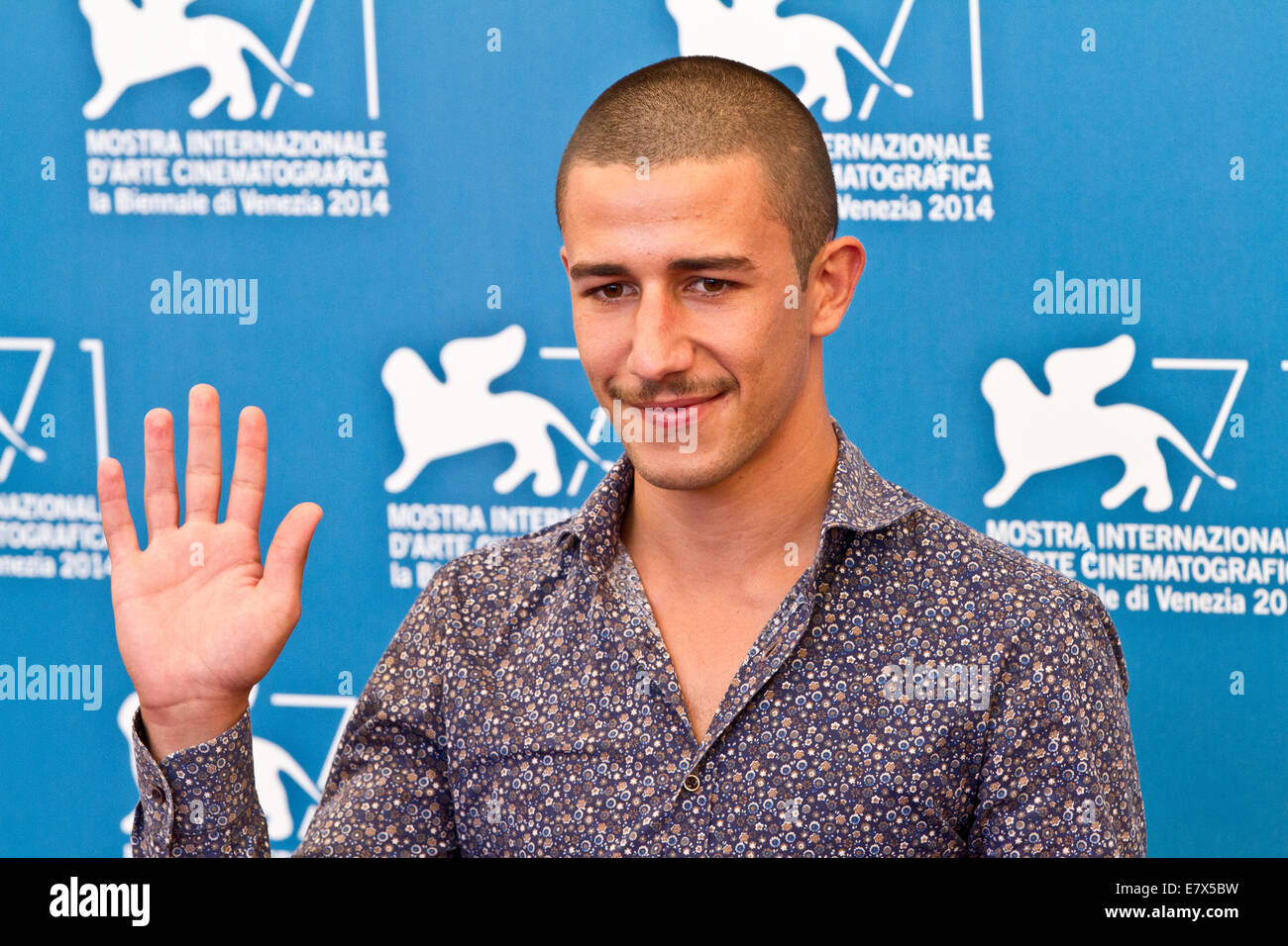 Italy Veneto Venice Festival of the Cinema 2014 the actor Giuseppe Fumo Stock Photo