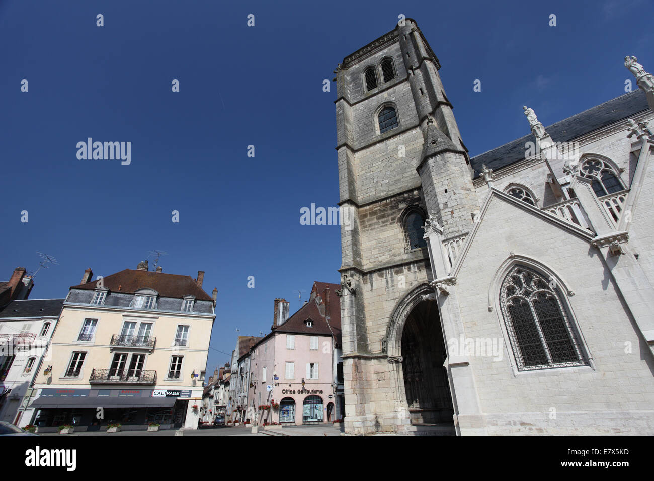 Church of Notre Dame, Auxonne, Cote-D'Or Stock Photo