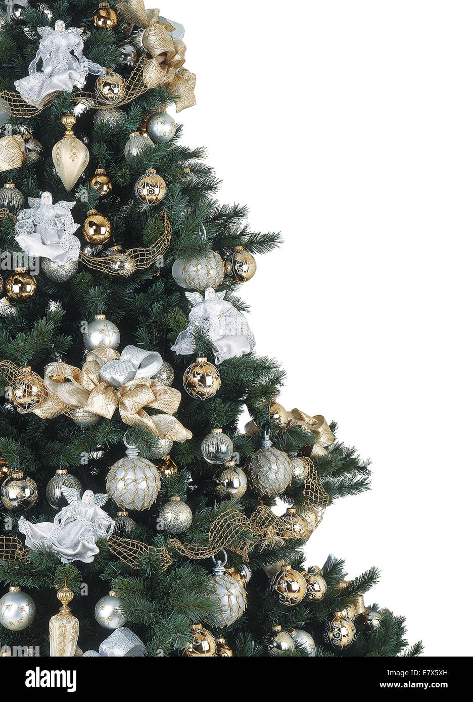 Decorated christmas tree Stock Photo