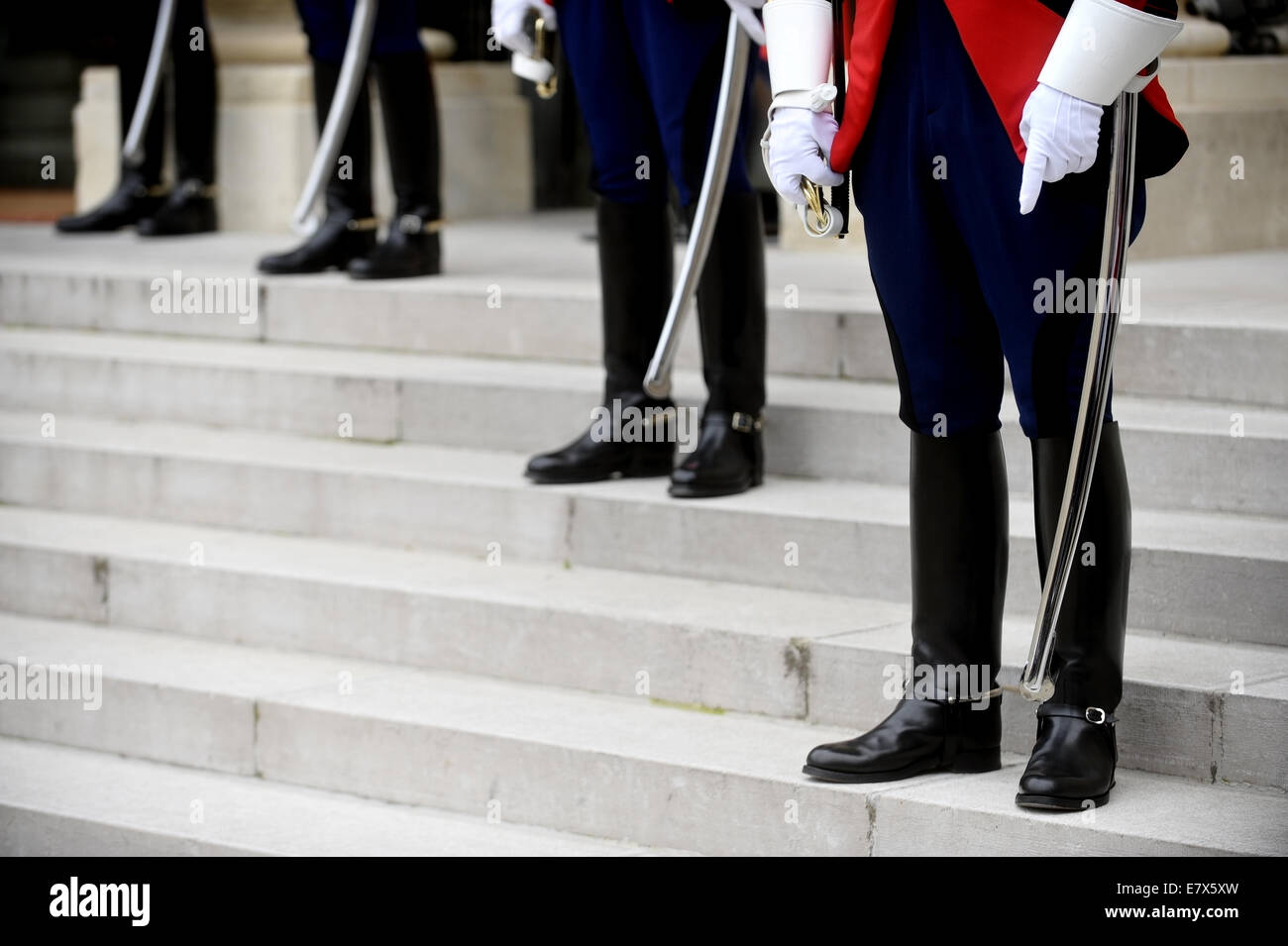 Uniform detail of ceremonial guards of honor Stock Photo