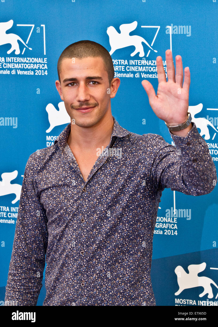 Italy Veneto Venice Festival of the Cinema 2014 the actor Giuseppe Fumo Stock Photo