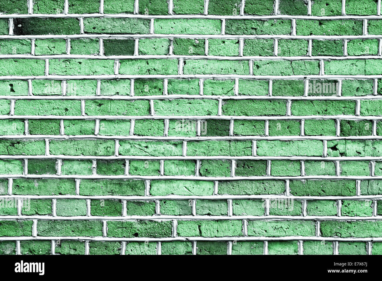 Background texture of a green brick wall Stock Photo - Alamy