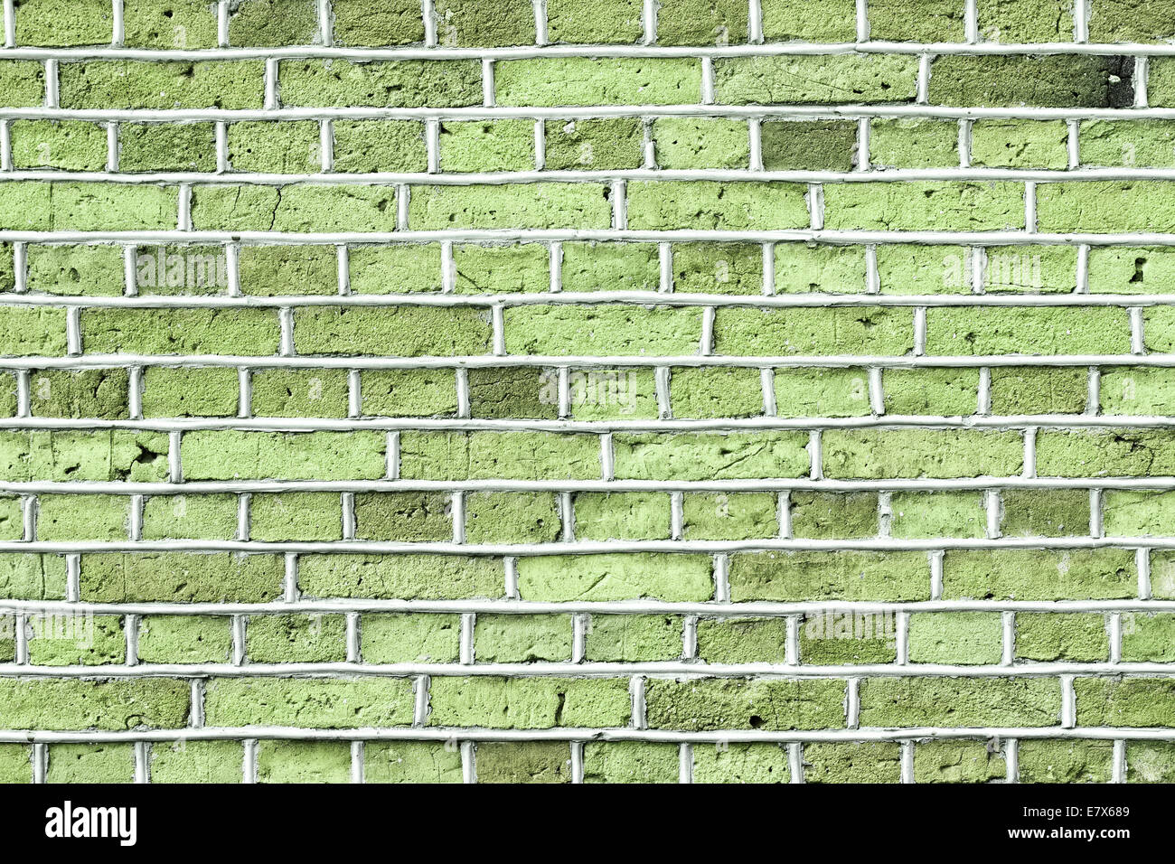Background texture of a green brick wall Stock Photo - Alamy