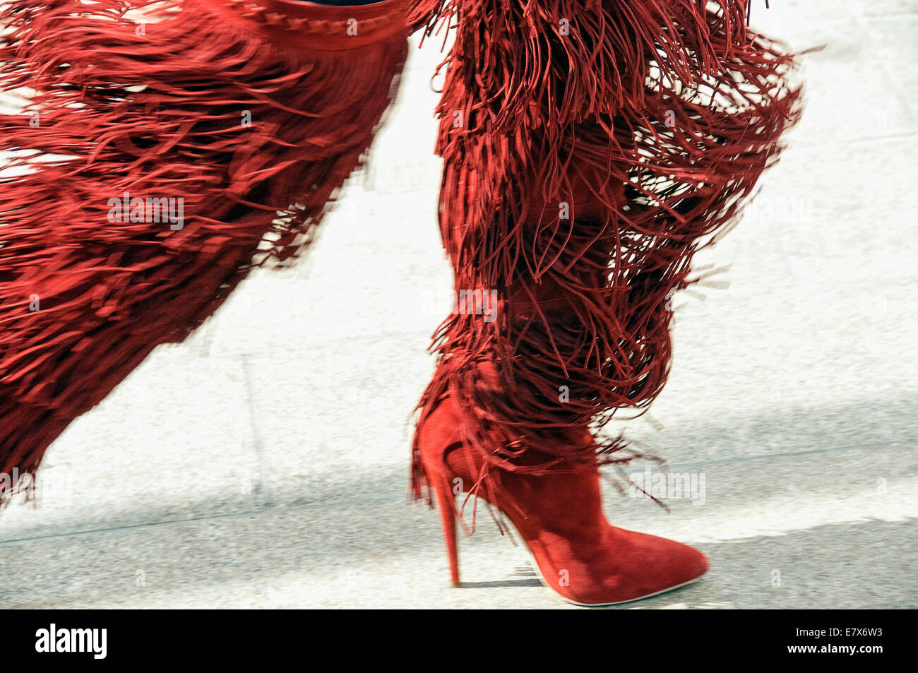 Thigh high cheap fringe boots
