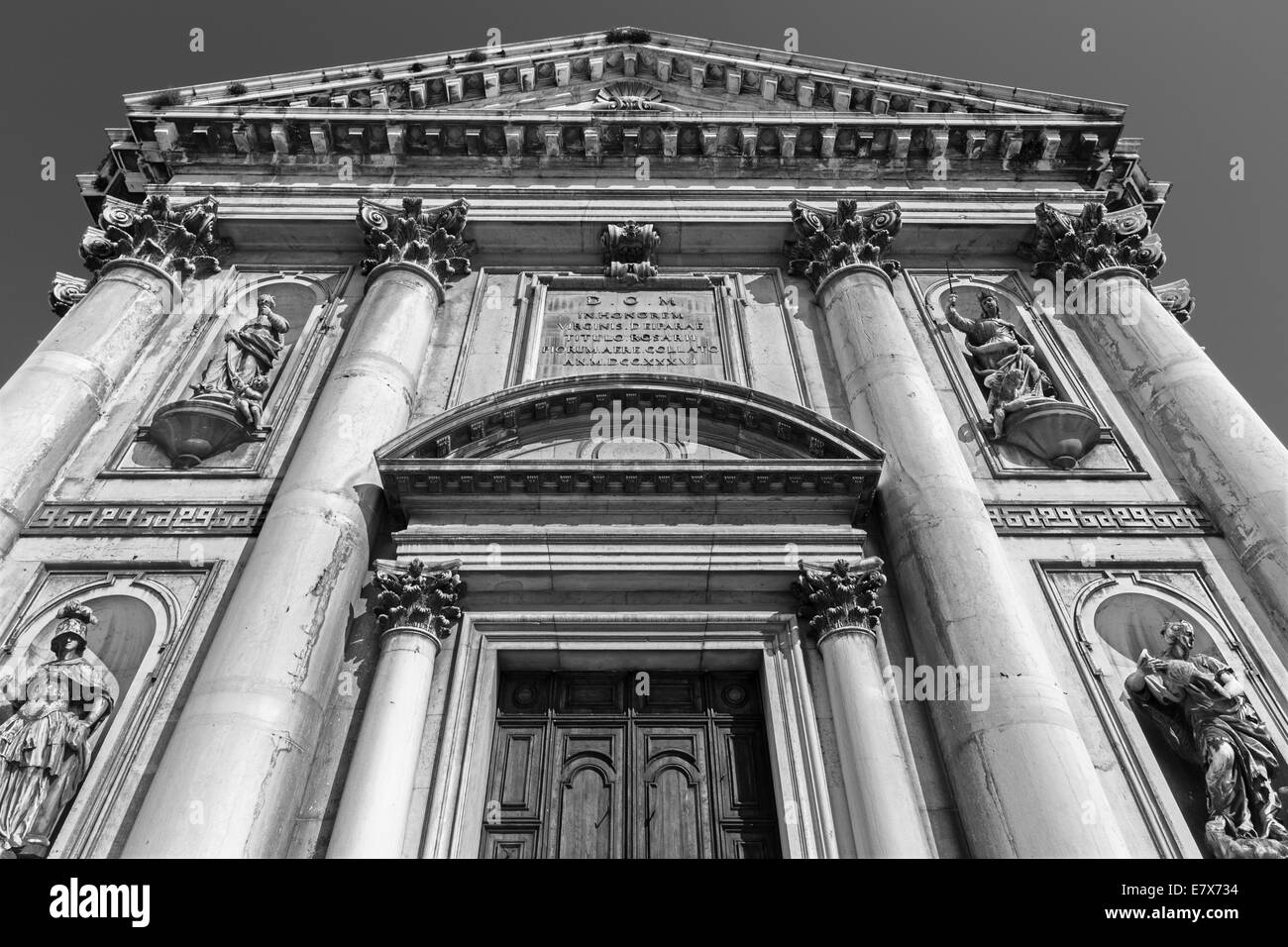 Venice - The portal of the church Chiesa dei Gesuati Stock Photo