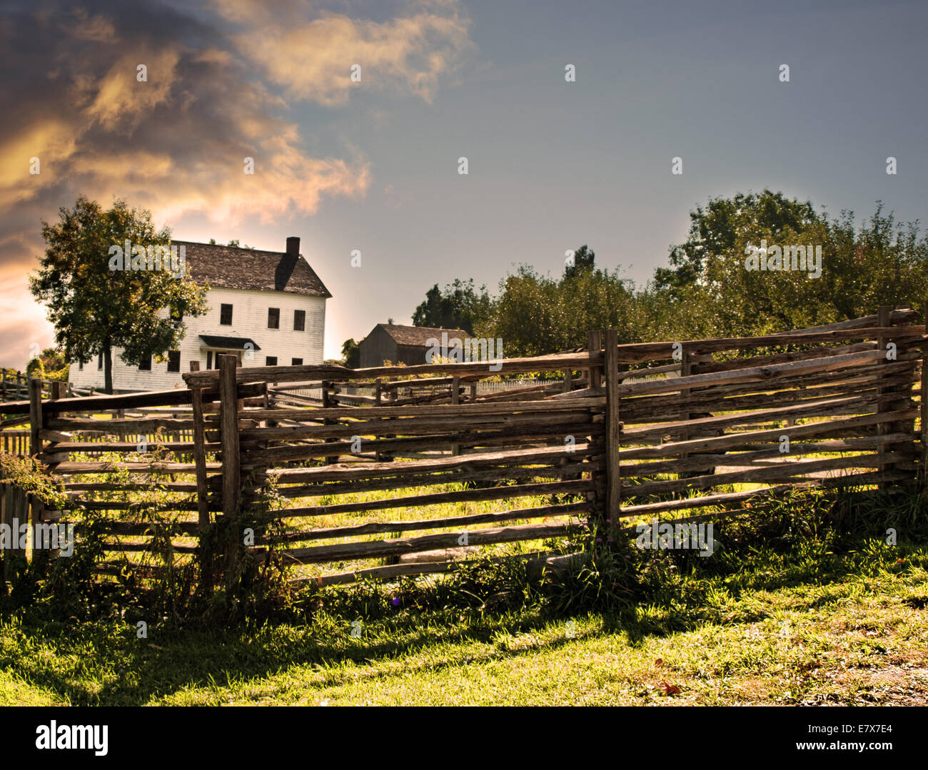 sullen farm scene Stock Photo