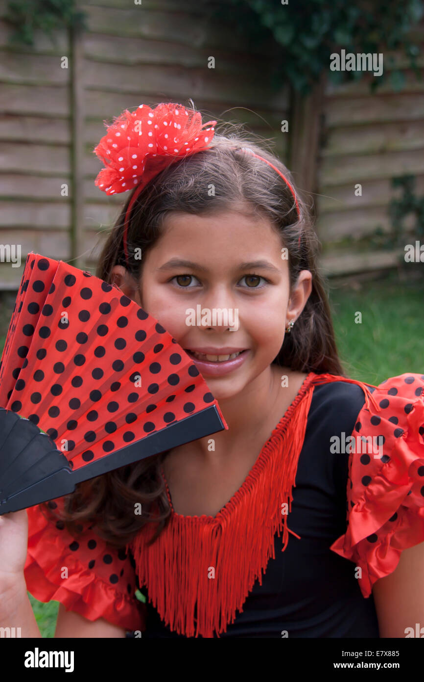 Little girl in spain costume Stock Photo Alamy