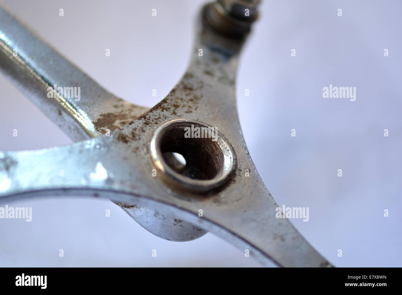 old bicycle metal detail Stock Photo Alamy