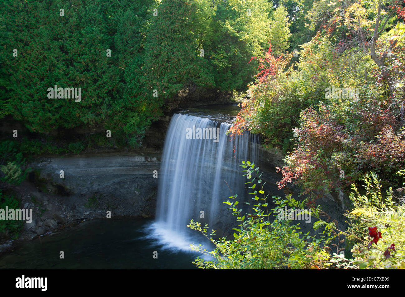 A view of Bridal Veil Falls, Manitoulin Island, Ontario Stock Photo Alamy