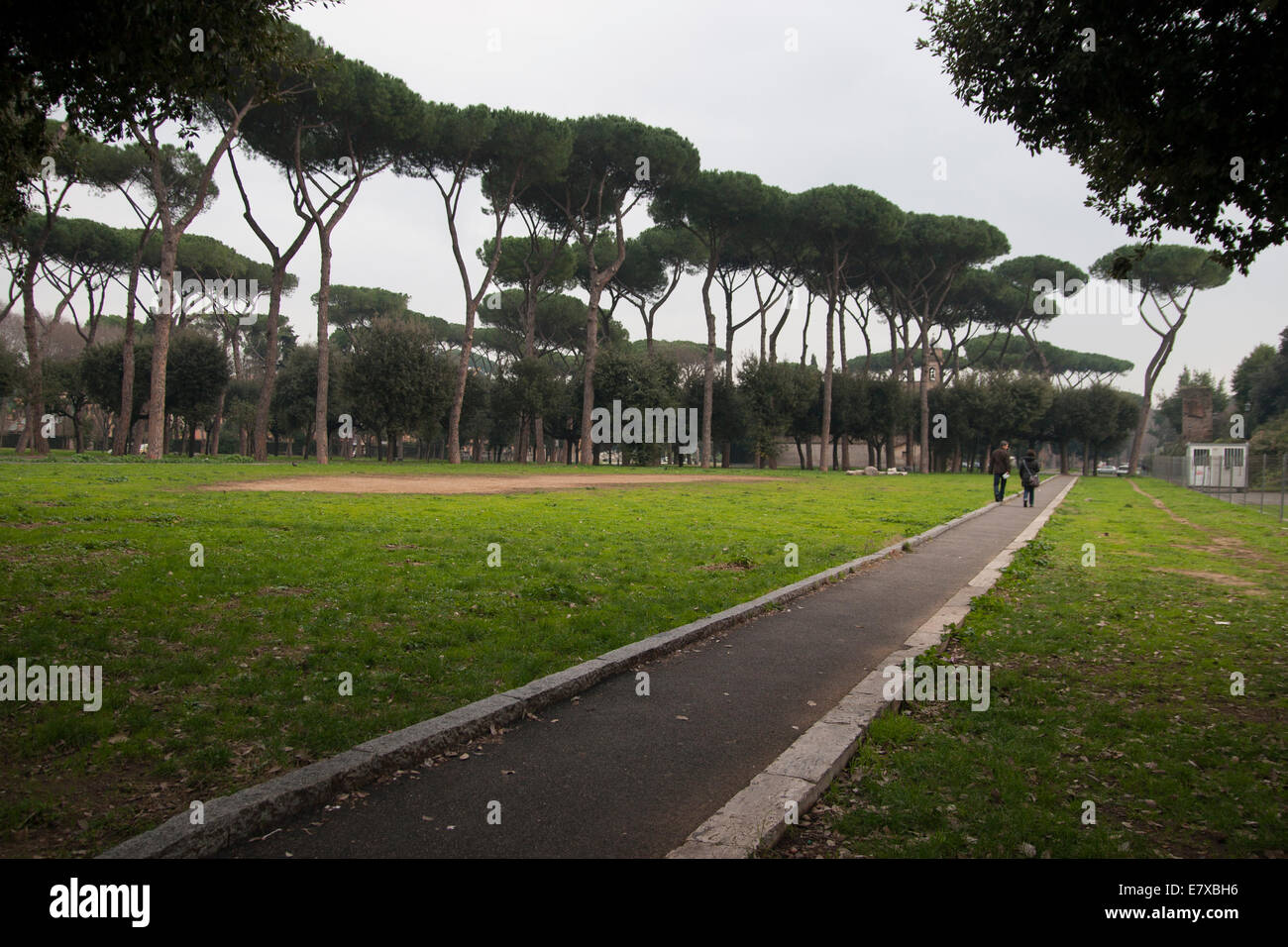 Path Park Trees Rome Italy Stock Photo
