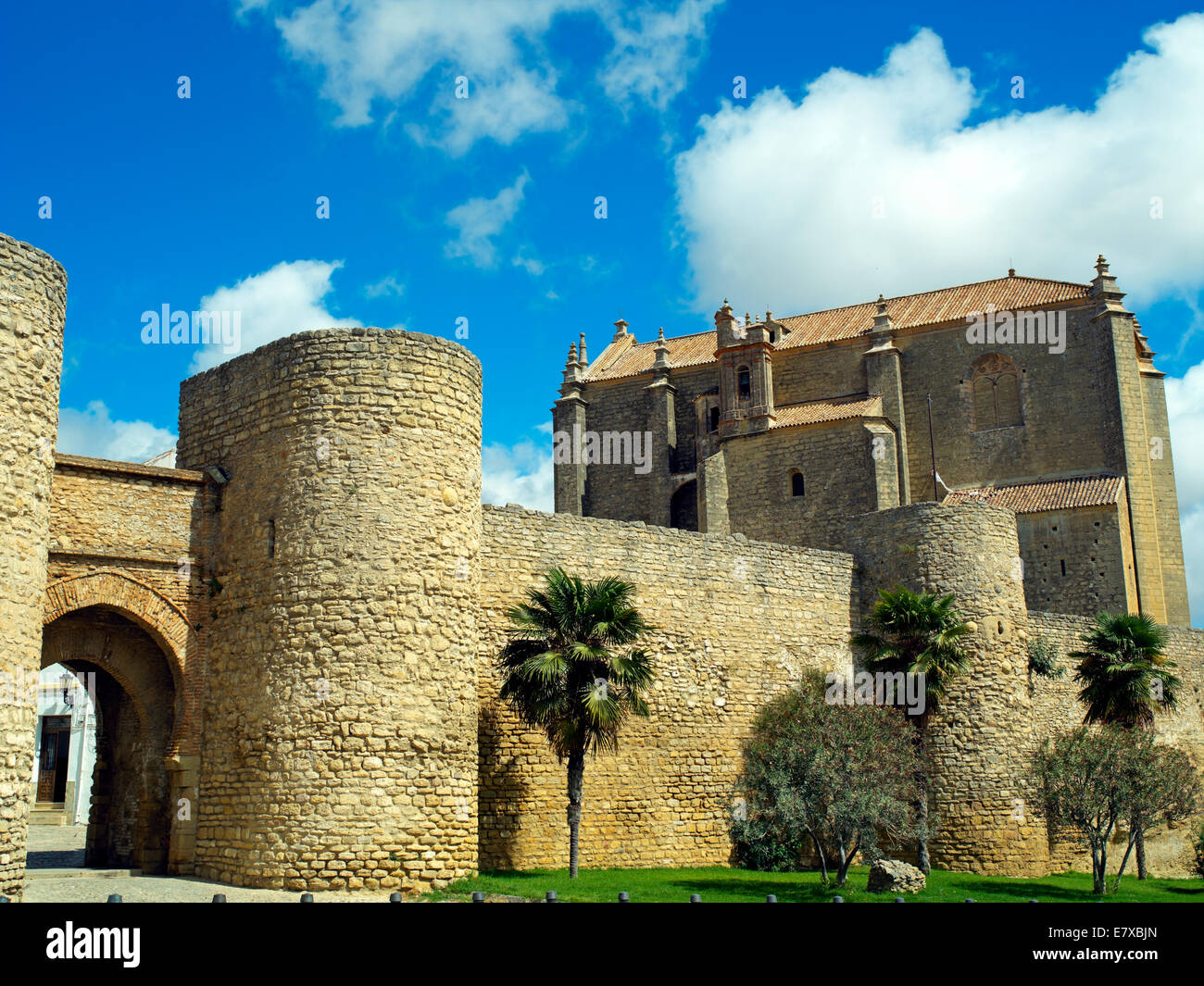 Gateway and walls of Ronda Stock Photo