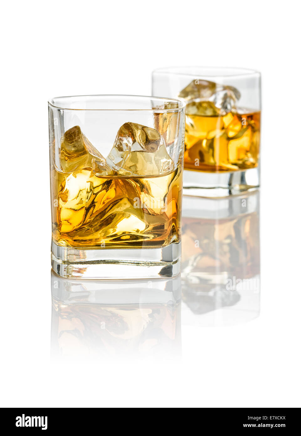 Two glasses of whiskey Stock Photo Alamy