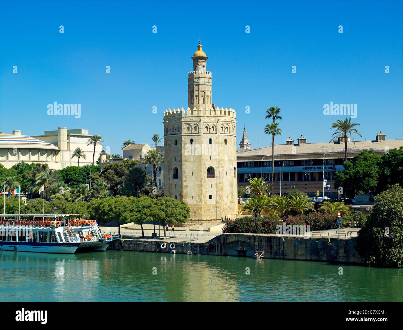 The Torre del Oro tower in Seville Stock Photo