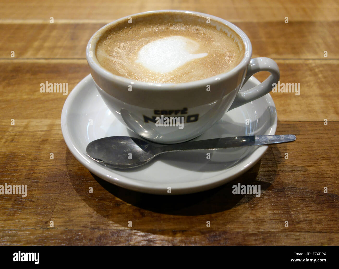Cafe latte in branch of Caffe Nero, London Stock Photo