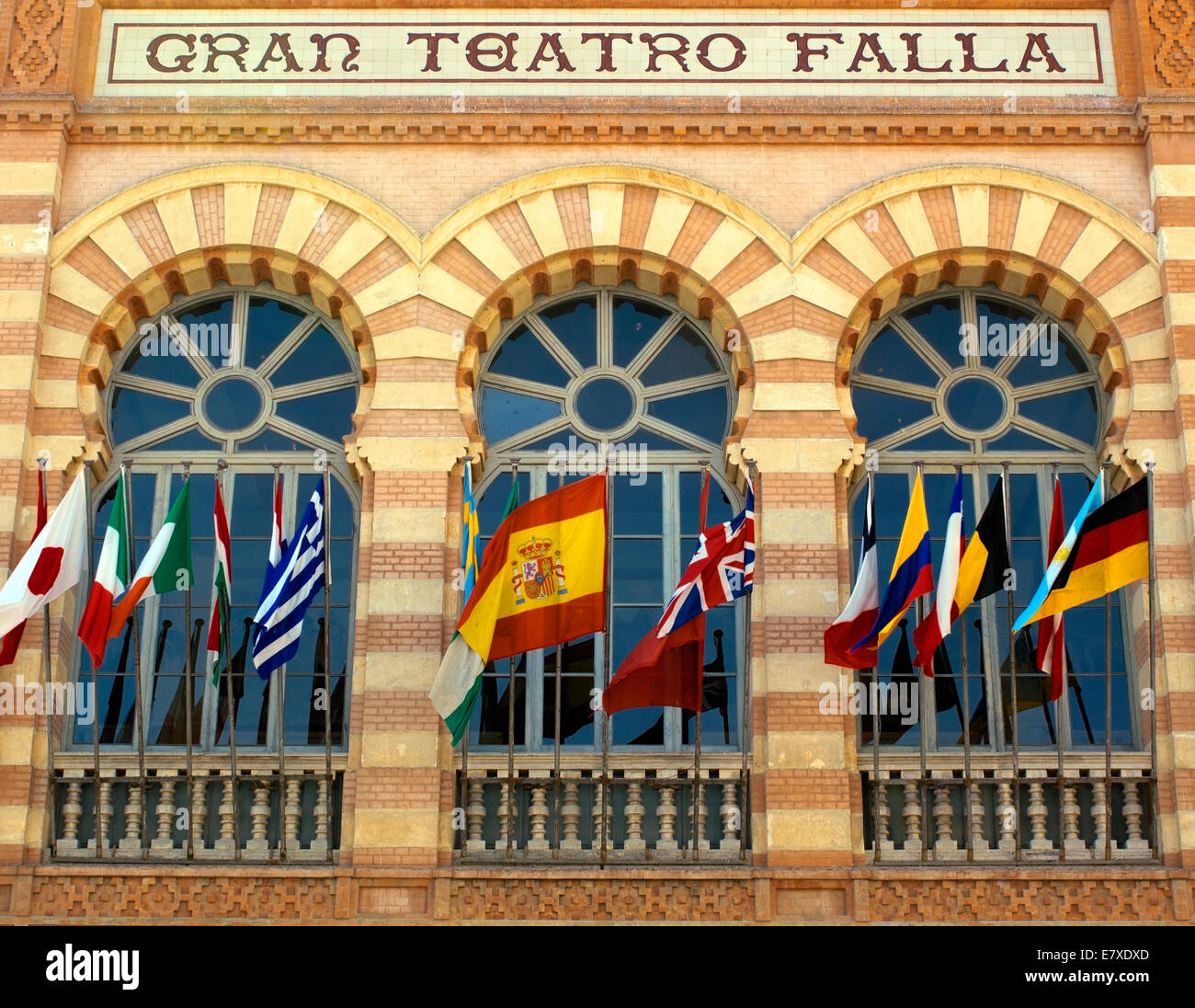 The theater called 'Gran Teatro Falla' in Cadiz Stock Photo