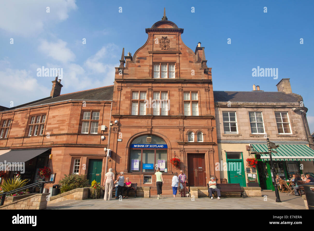 Market Square, Melrose pretty market town in the Scottish Borders