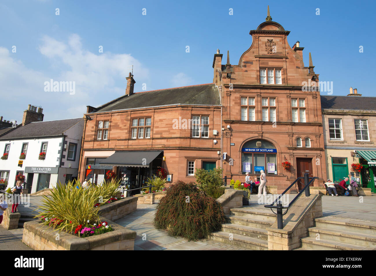 Market Square, Melrose pretty market town in the Scottish Borders